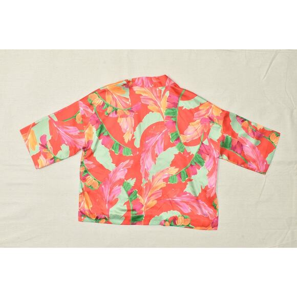 Chico's Women's Tropical Floral Kimono Cardigan Robe Regular Size S/M - Picture 7 of 8